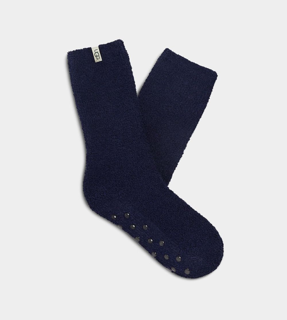 Ugg Alice Cozy Gripper - Womens Socks - Navy - NZ (9601RZFNP)